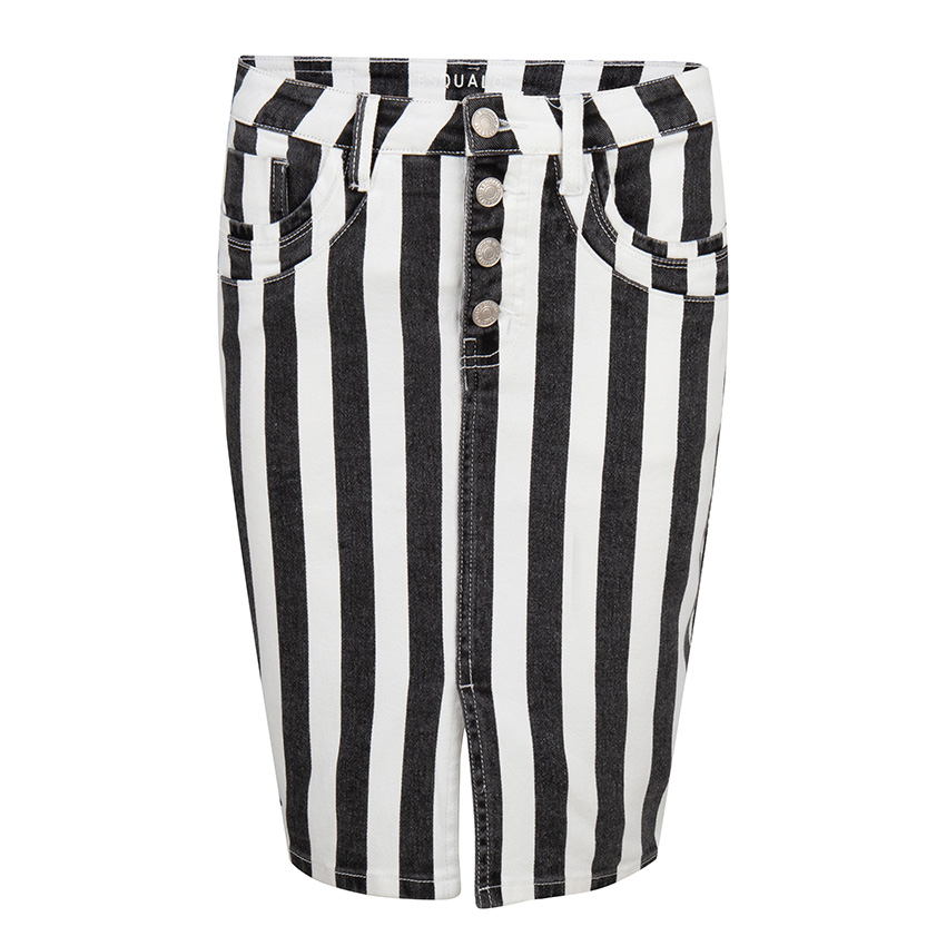 Jupe rayée noire Esqualo - 12201 - Esqualo