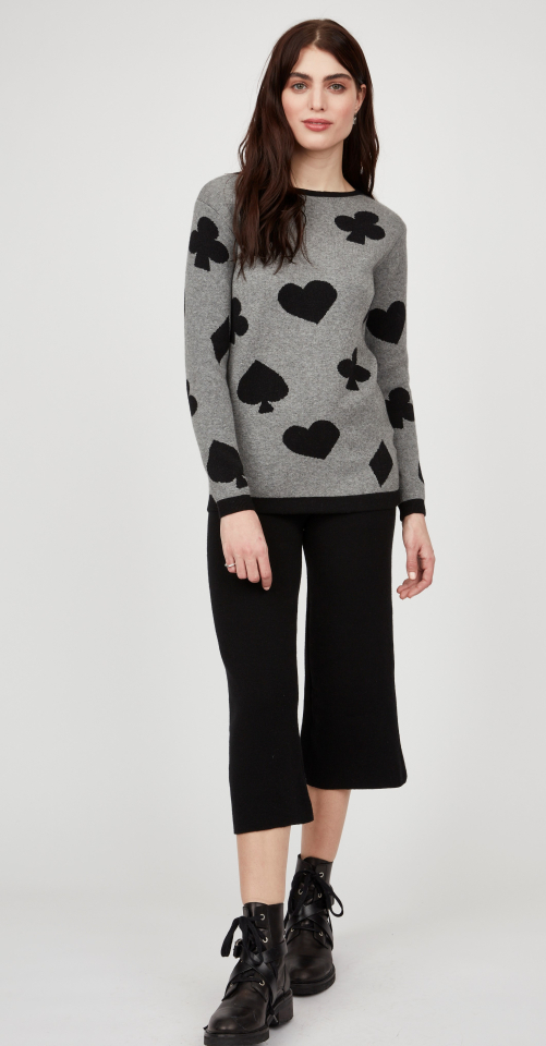 Chandail / imprimé coeur - C-100 - Pistache